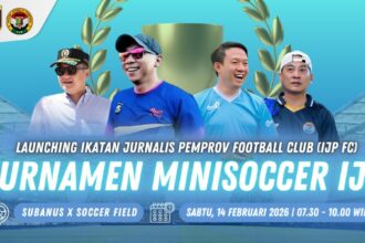 Jurnalis Pemprov Lampung Resmikan IJP FC