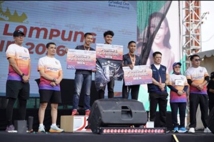 Ribuan Peserta Ramaikan Bank Lampung Run 2026, Puncak HUT ke-60 di Tugu Adipura