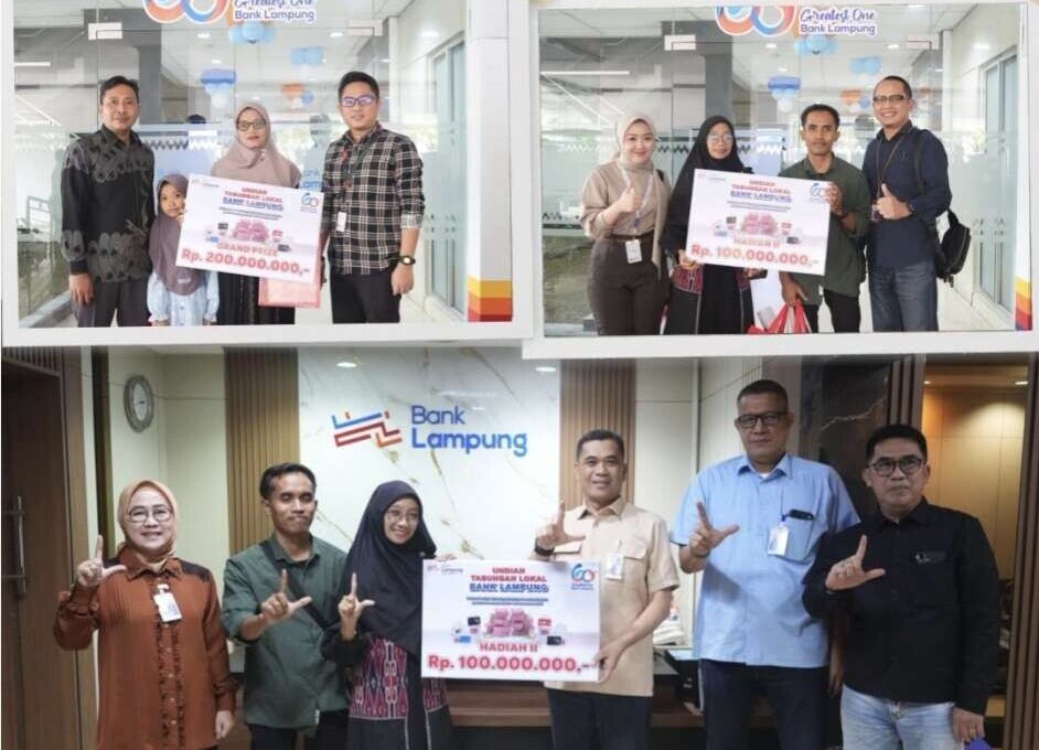 Bank Lampung Serahkan Grand Prize Rp200 Juta Undian Simpeda Lokal