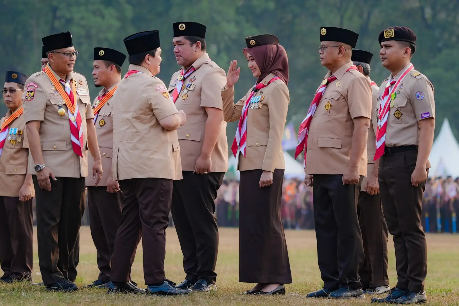 Jihan Nurlela Terima Lencana Karya Bakti Pramuka di Hari Pramuka ke-65
