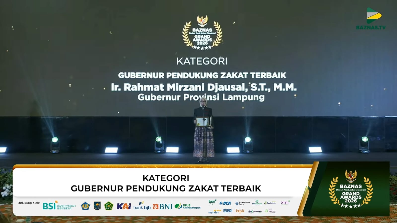 BAZNAS RI Anugerahi Mirza Penghargaan Gubernur Pendukung Zakat Terbaik